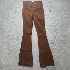 RICH &‎ SKINNY BRAND FLARE JEANS BROWN DENIM SZ 25 WAIST STRETCH JUNIOR'S BOHO